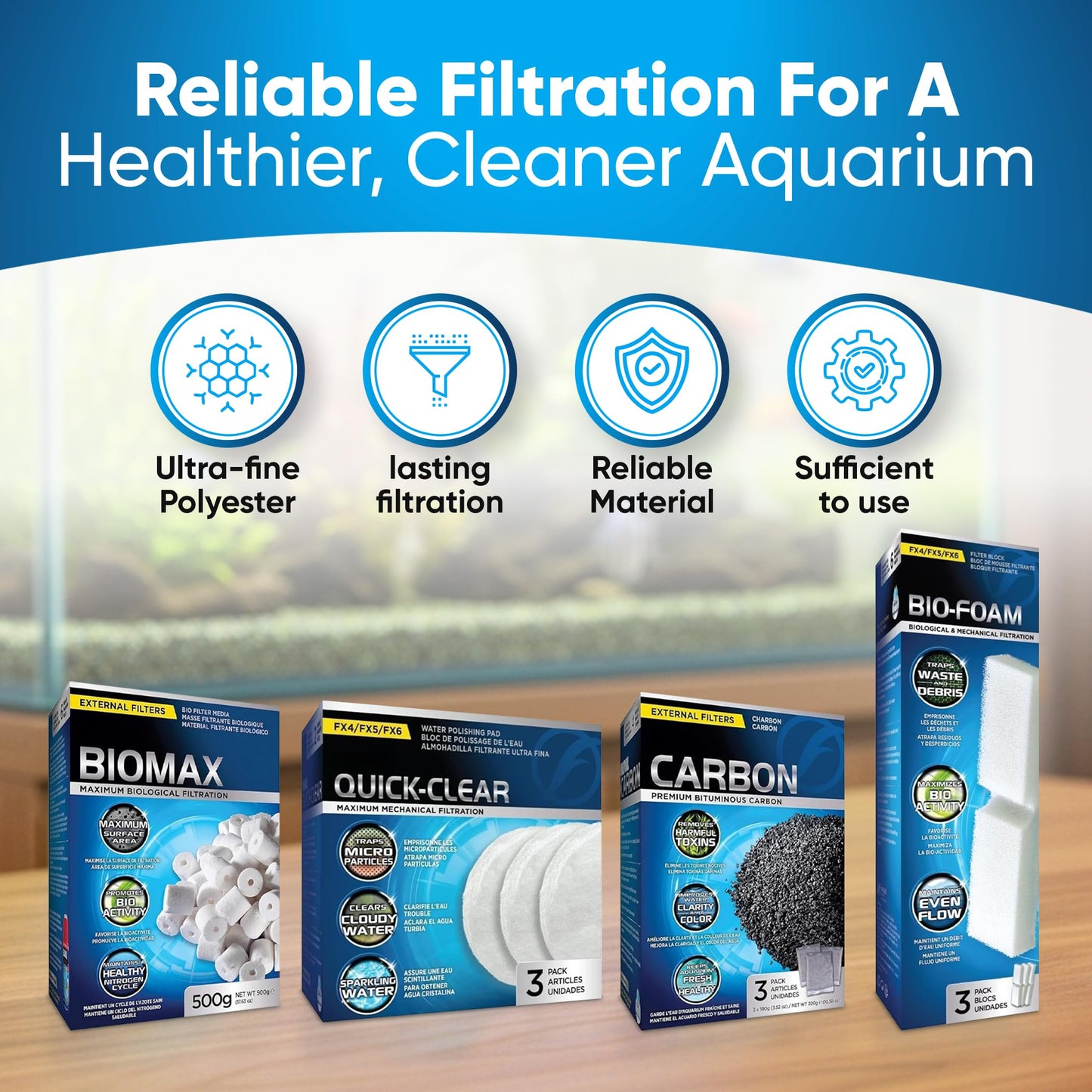Fluval FX4/FX5/FX6 Canister Filter Media Kit