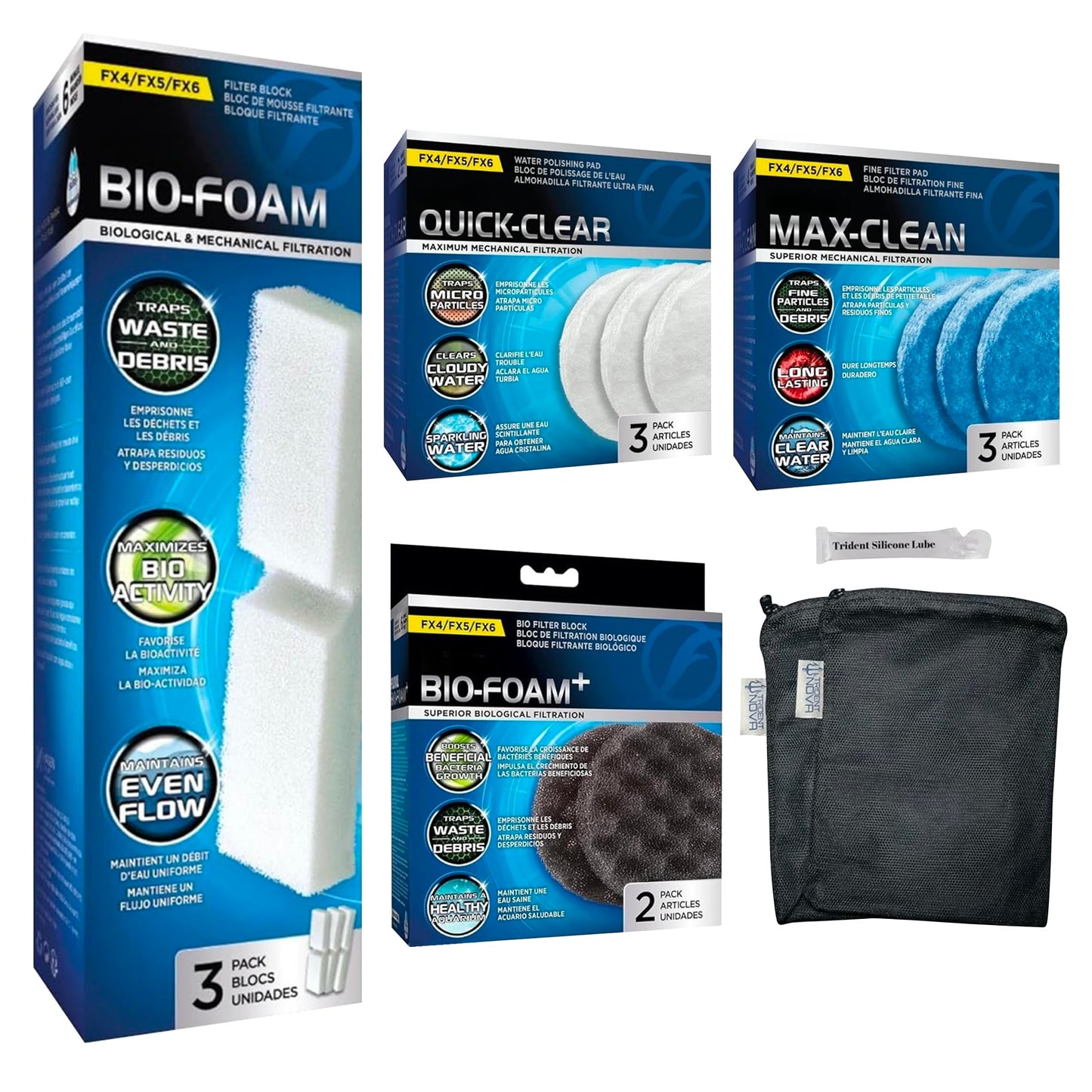 Fluval FX4/FX5/FX6 Canister Filter Media Kit