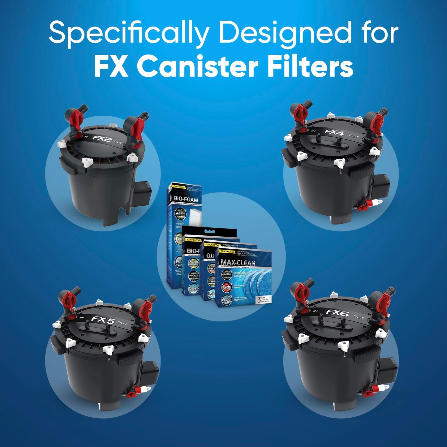 Fluval FX4/FX5/FX6 Canister Filter Media Kit