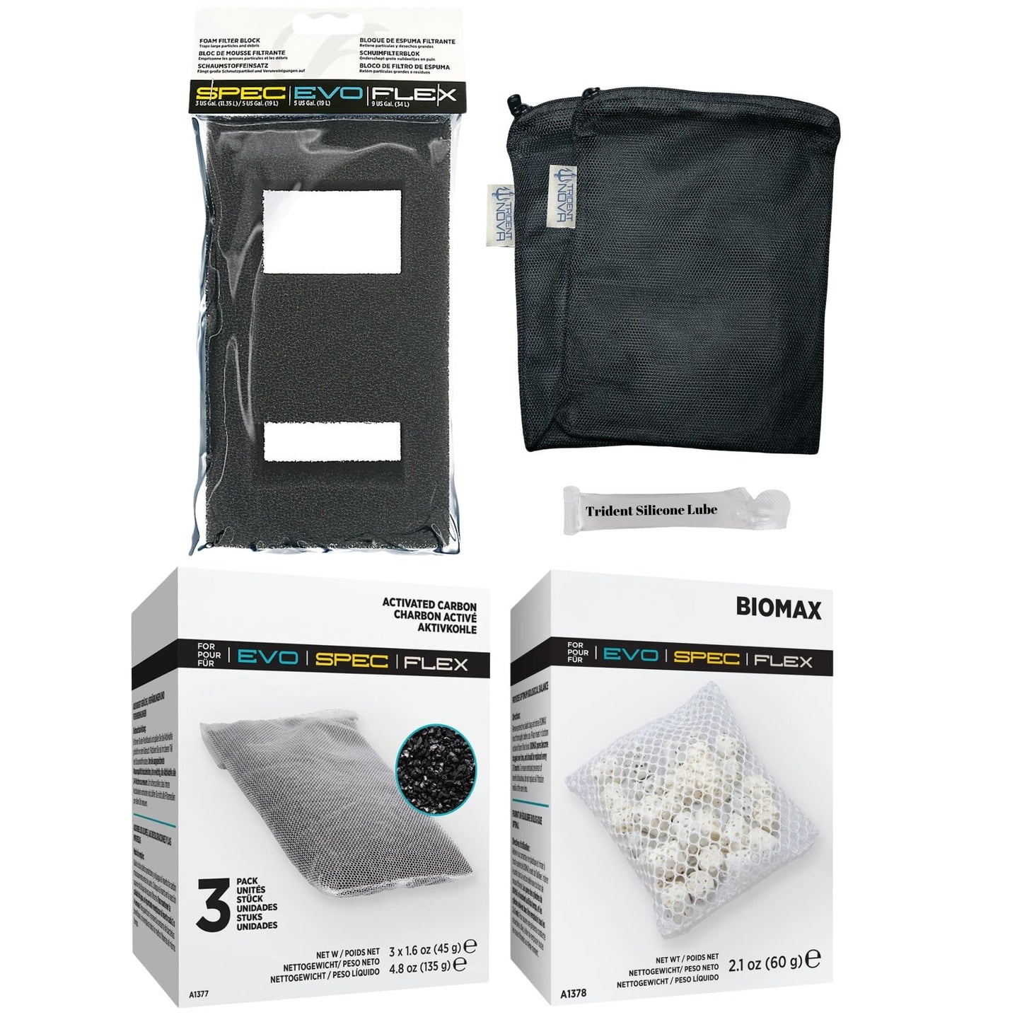 Fluval SPEC, EVO & Flex Aquarium Filter Media Kit